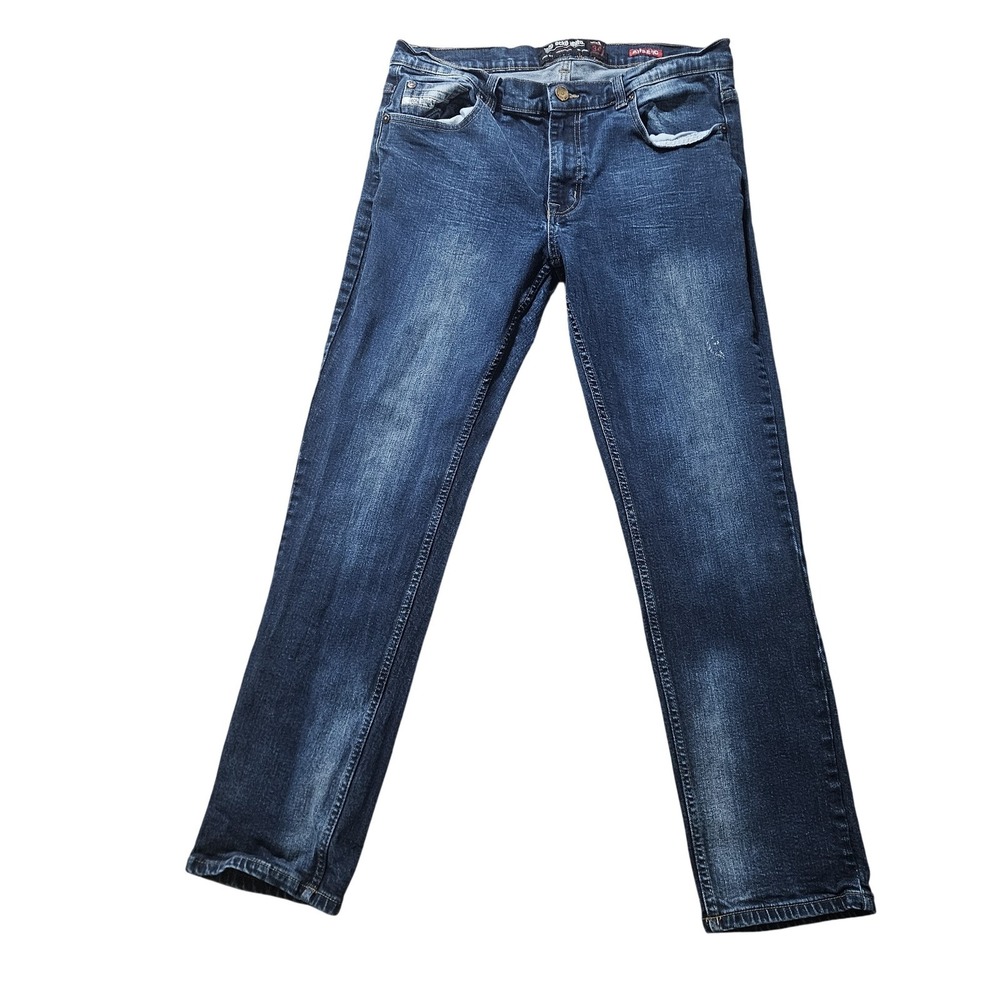 Ecko Unlimited Men’s Slim Straight Jeans - Dark Blue Wash